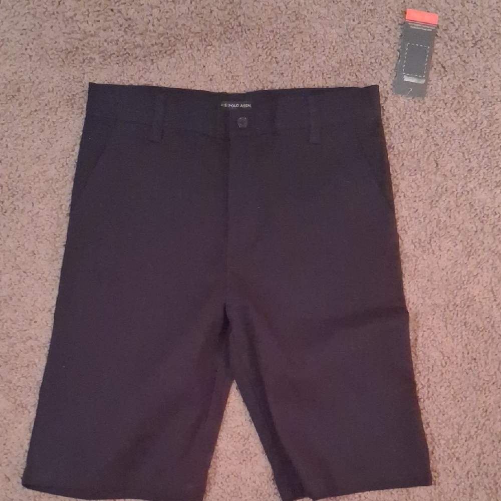 U.S. Polo Navy Flex Twill Uniform Shorts
